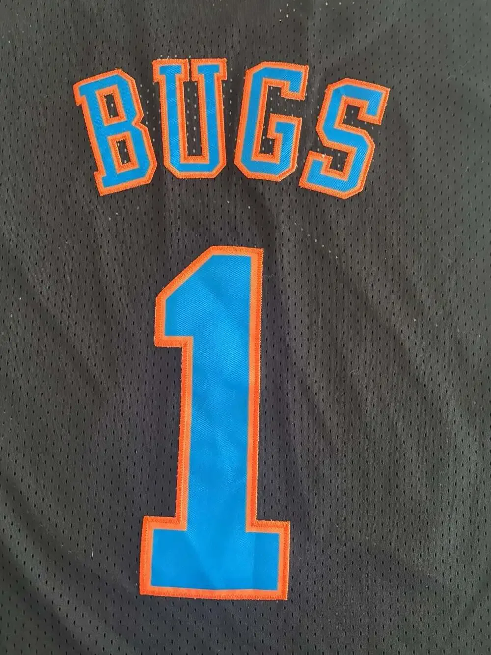 Vintage 90s Champion Space Jam Tune Squad Bugs Bunny #1 Black Jersey XXL